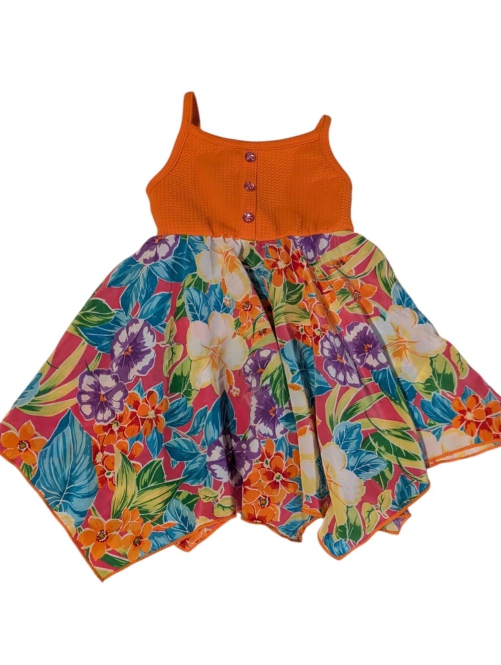 Youngland Y2K Baby Infant Girl Floral Print Twirly Dress Size 18 Months